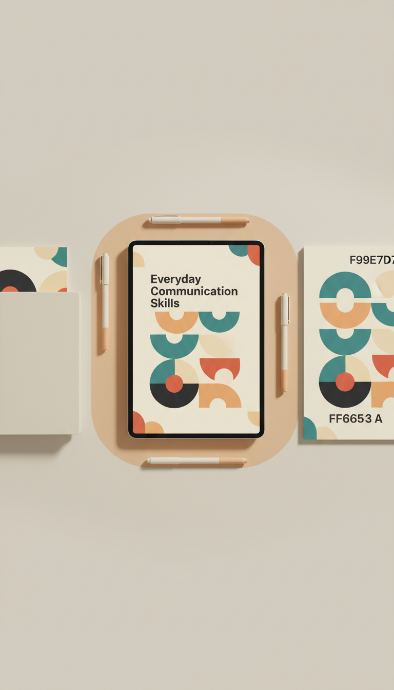 Everyday communication skills PDF course with stationery cues